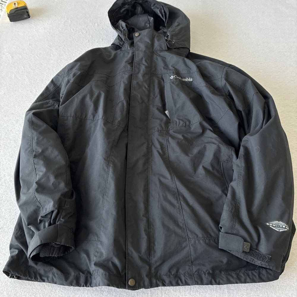 Columbia Bugaboo Interchange Jacket Men's XXL 2XL Black Omni-Tech Waterproof Ski